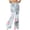 Light Blue0, variant on Women's High Waisted Asymmetrical Print Flare Leggings, Yoga Pants with Pockets Tummy Control, Loose Fit Milk Silk Fleece Workout Sweatpants for Women Plus Size S-2XL