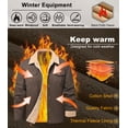 thumbnail image 4 of Xidunhg Men's Sherpa Lined Trucker Jacket, Windproof Thermal Winter Work Coat with Lapel Multi Pockets, 4 of 11
