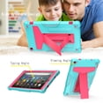 thumbnail image 3 of Dteck for Amazon Kindle Fire HD 10 inch Tablet Case 9th Generation 2019 Release 7th Generation 2017 Release with Kickstand, Heavy Duty Hybrid Rugged Shockproof Case, Mint + Rose, 3 of 4