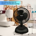 thumbnail image 6 of Comfort Zone Personal Clip or Desk Fan with Removable Base, Portable, Mini Bedroom Fan, 6 inch, 2 Speed, Strong Clamp, Firm Grip, Airflow 6.53 ft/sec, Ideal for Home, Bedroom, Dorm & Office, CZ6XMBK, 6 of 9