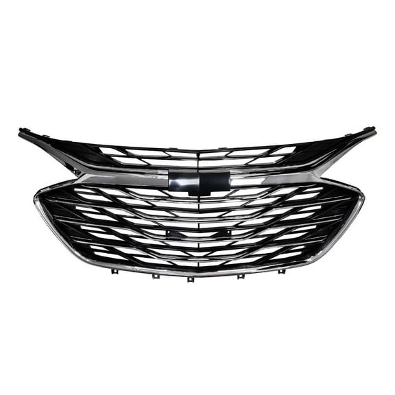 WaiRitoday 3PCS Front Bumper Upper Lower Grille W/Chrome Trim Compatible with 2019-2023 Chevy Malibu