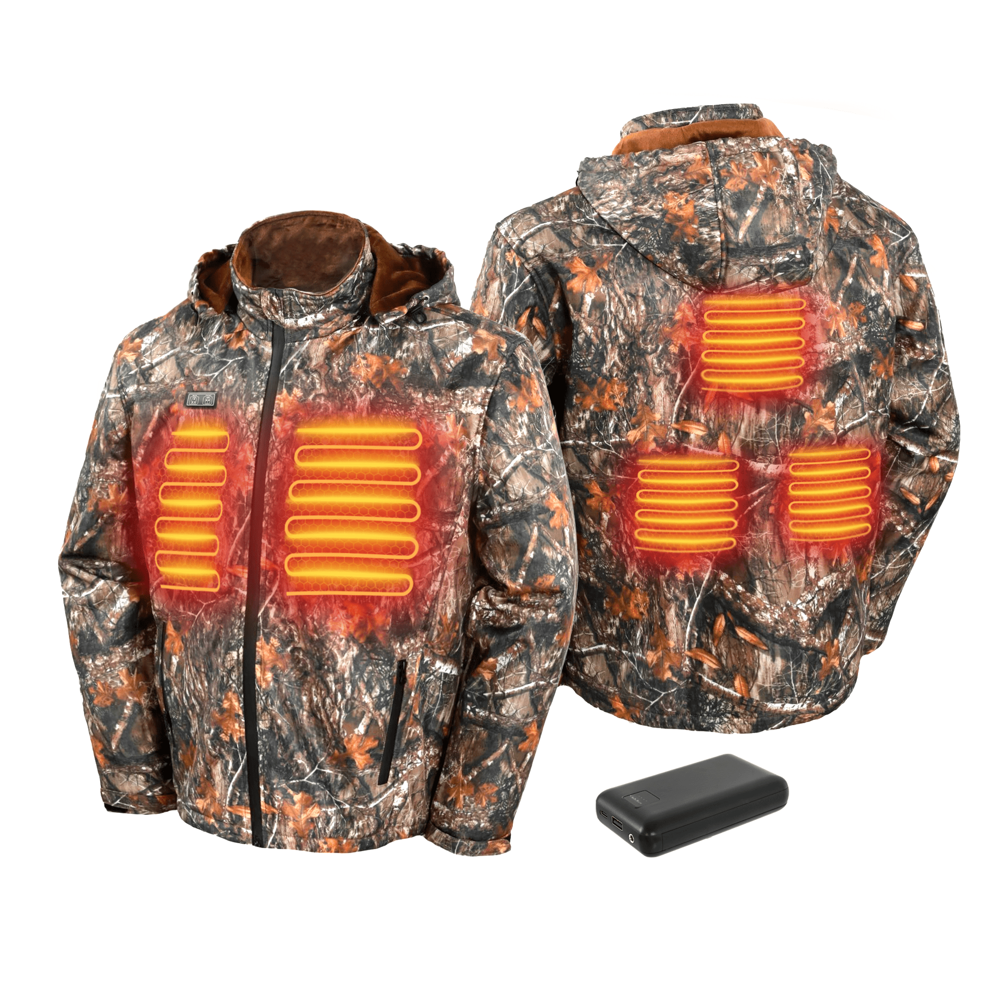 GVDV Hunting Jacket, Camo Heated Jacket Kit, Men's XXL, with 7.4V
