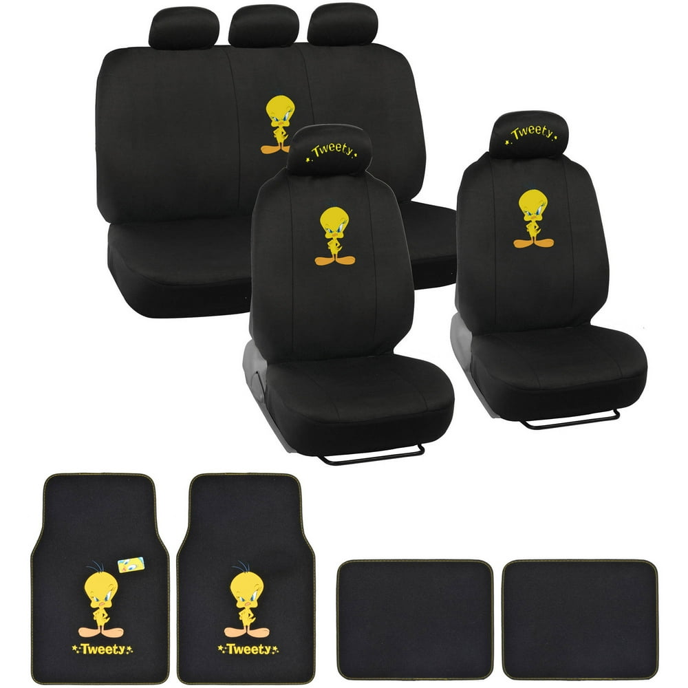 Looney Tunes Tweety Bird Car Seat Covers with Floor Mats