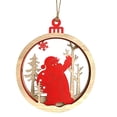 thumbnail image 5 of Vikakiooze 2022 Wooden Snowman Deer Letter Santa Claus Christmas Tree Hanging Decorative Pendan Christmas Decorations, 5 of 7
