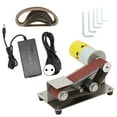thumbnail image 2 of Handheld Sanding Belts Machine, Polishing Mini Belt Sander Small Sharpener With Thick Solid Base For Arc Polish For Flat  For Woodworking EU Plug 795（150W）, 2 of 8
