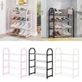 thumbnail image 3 of Shoe Rack for Closet, 4-Tier Stackable Shoe Rack, Durable Shoe Storage Rack Organizer, Entryway Shoe Holder, Space Saving Shoe Shelf, Closet Organizers and Storage Rack, 1Pc(Black,16x7x19"), 3 of 6