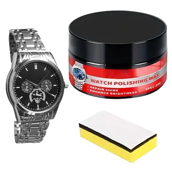 Watch Crystal Polishs, Scratch Repair Watch Polishing Cleaning Kit | Quick Watches Glass Scratch Remover, Portable Metal Frame Scratch Repair Cream For Metal Jewelry Ring Glass Brass