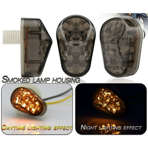 Motorcycle 2Pcs LED Mount Flush Blinker Tail Indicator Turn Signals Light for YZF R1 R6 SFZ1S