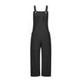 thumbnail image 5 of Summer Plus Size Jumpsuits for Women Tummy Control Fashion Casual Solid Color Collar Loose Suspenders Jumpsuit, 5 of 5