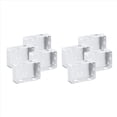 thumbnail image 1 of 8 Pieces Blind Brackets 2 Inch Low Profile Box Mounting Bracket for Headrail (White),8 x Blind brackets,White, 1 of 8