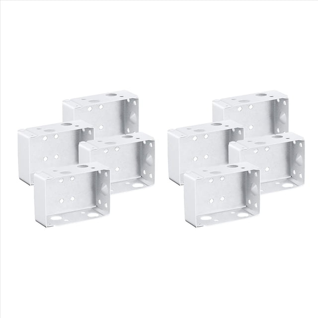 8 Pieces Blind Brackets 2 Inch Low Profile Box Mounting Bracket for Headrail (White),8 x Blind brackets,White