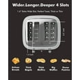 thumbnail image 4 of 4-Slice Stainless Steel Retro Toaster with Wide Slots, 6  Levels, Defrost & Bagel Modes, White, 4 of 7