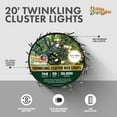 thumbnail image 2 of Holiday Bright Lights 20' Twinkling Cluster Indoor/Outdoor Lights, Pure White, 2 of 7