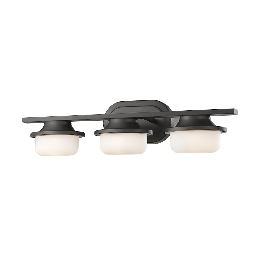Elk Home Thomas Lighting CN570312 Vanity Light - Brushed Nickel With White Glass, 3-Light Bathroom Fixture