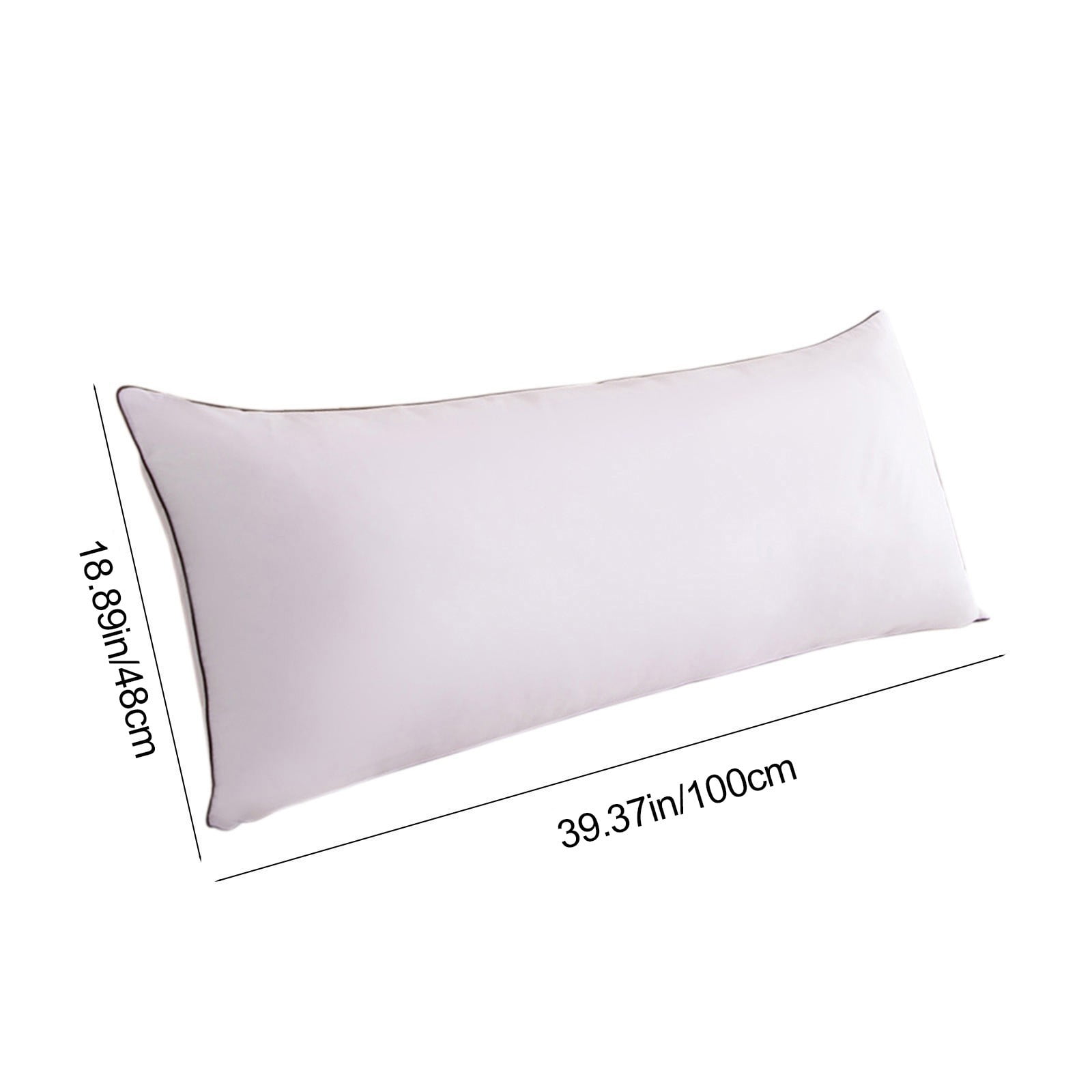 TTJ Extra Long Down Pillow 18.9x39.4 in Soft Sleeping Bolster High Loft Hypoallergenic Long Pillow Support For Body Maternity Leg Under Pillow Durable Breathable Case
