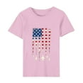 thumbnail image 5 of Womens 4Th of July Summer T-Shirts Round Neck Short Sleeve Tops American Flag Printed Tunic Tops Pullover Sweater Blouses Patriotic T-Shirts Retro Dressy Tops Shirt Going Out Beach Outfits, 5 of 6