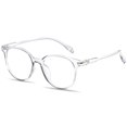 thumbnail image 3 of Gafas de bloqueo de luz azul de primera calidad, lentes transparentes, gafas antiluz azul para reducir los dolores de cabeza y mejorar el sueño, 3 of 5