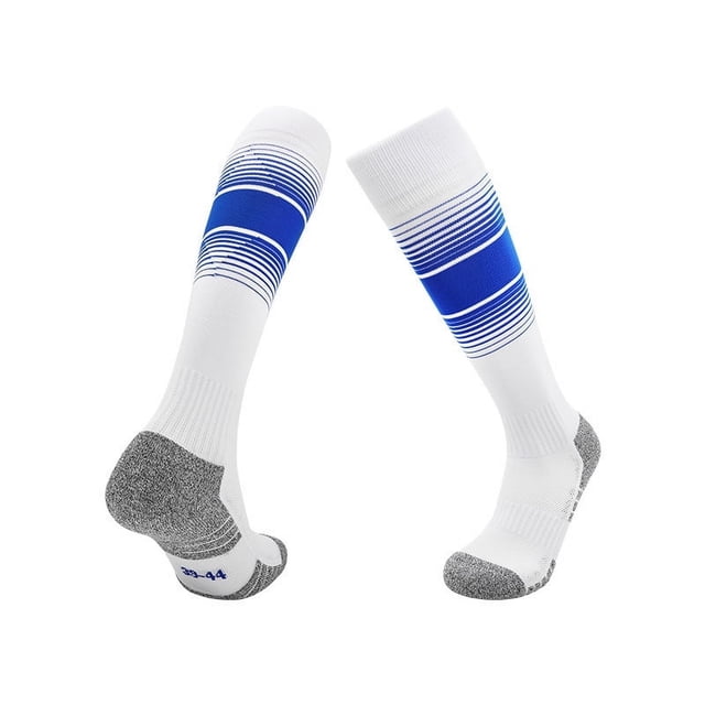 Calcetines de fútbol con fondo de toalla antibacteriano para hombre, largos, gruesos, absorbentes del sudor, para entrenamiento deportivo infantil, antideslizantes, para hombres y mujeres