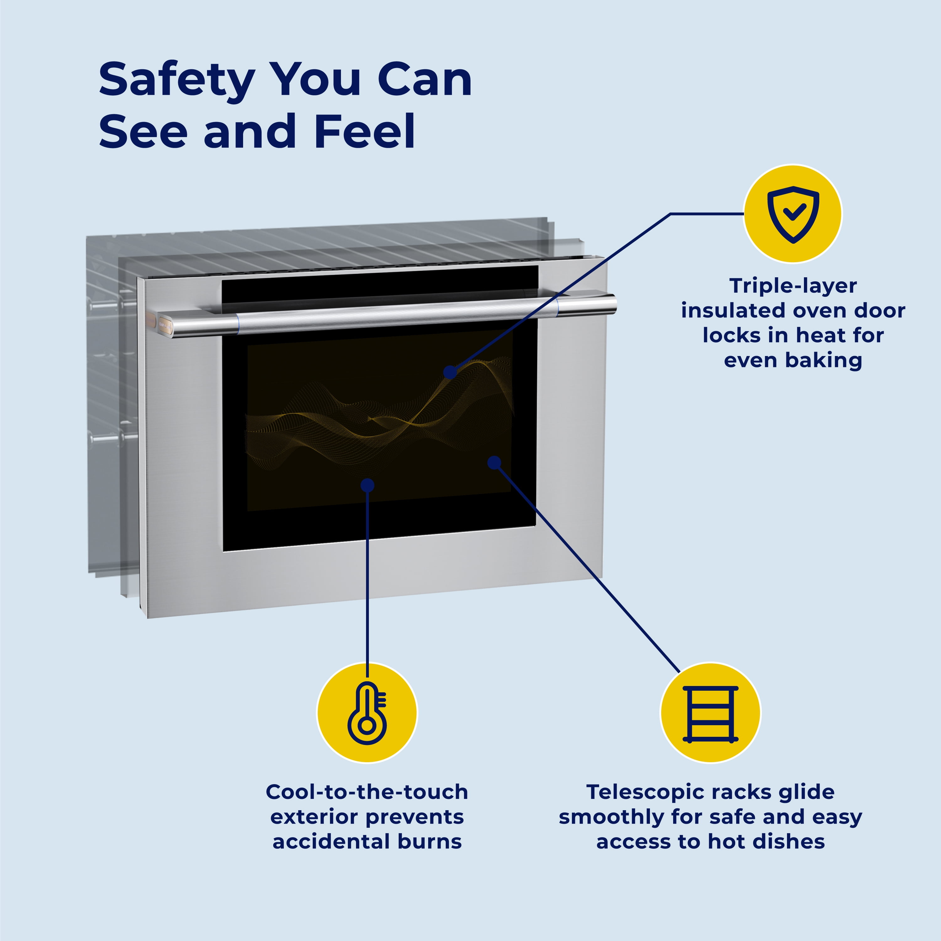 HausPro 36 in. 6 Burners Gas Range in Stainless Steel with 20,000 BTU and Convection Oven with 5 Rack Positions
