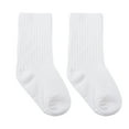 thumbnail image 2 of Kmbangi Boy Girl Knit Ribbed Socks Solid Color Letter Ankle Length Breathable Socks, 2 of 7
