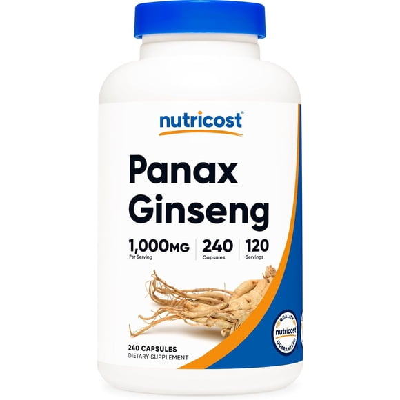 Nutricost Panax Ginseng | 1,000 Mg Per Serving | 240 Capsules | 120 Servings