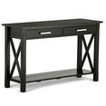 thumbnail image 1 of SIMPLIHOME Kitchener Table Console Contemporaine Moderne en Bois Massif de 47 Pouces de Large pour Entrée, en Brun Hickory, avec Rangement, 2 Tiroirs et 1 Tablette, pour le Salon, l'Entrée et la Chambre, 1 of 5