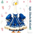thumbnail image 2 of RUINIXCW Winter Christmas Porch Goose Outfit for 23 inch Cement Plastic Goose Statue Accessories Garden Porch Goose Clothes Plush Trim Xmas Dress and Hat Set Yard Patio Lawn Decor (No Goose), 2 of 5