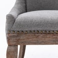 thumbnail image 4 of PORKISS Dining Chairs Set of 2, Thickened Fabric Chairs with Solid Wood Legs, Modern Upholstered Dining Chairs, Gray, 4 of 12