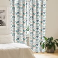 thumbnail image 2 of Ambesonne Garden Window Curtains, Botanical Motifs in Pots Art, Each 28" W x 84" L, Cadet Blue Pale Peach, 2 of 4