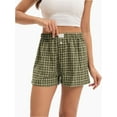 thumbnail image 3 of Women Plaid Lounge Boxer Shorts Cute Summer Pajama Bottoms Sleep Gingham Shorts, 3 of 4