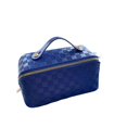 thumbnail image 1 of Girlfriend Gift Fashion Women Toiletries Organizer PU Leather Zipper Large Capacity Multifunctional Comestic Organizer Portable Makeup Bag Travel Storage Bag Korean Style Storage Bag BLUE, 1 of 8