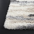thumbnail image 3 of SAFAVIEH Fontana Shag Damjana Striped Plush Area Rug, Ivory/Grey, 9' x 12', 3 of 8