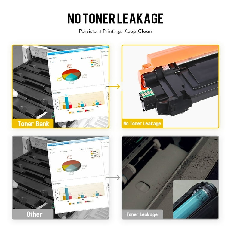 Toner Bank TN227 Toner Cartridge Compatible with CHIP - Black