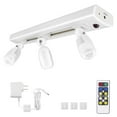 thumbnail image 2 of LUXSWAY LED Track Light Plug in Spotlight with Remote and 3 Adjustable Light Heads, Dimmable Under Cabinet Track Lighting for Indoor Artwork, Picture, Closet, Cabinet, 2 of 4