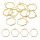 thumbnail image 1 of Uxcell Hexagon Alloy Open Back Bezel Pendants DIY Hollow Frame, Gold Tone 50 Pack, 1 of 1