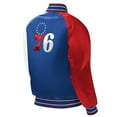 thumbnail image 3 of Youth Starter Royal Philadelphia 76ers Raglan Full-Snap Varsity Jacket, 3 of 3