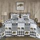 thumbnail image 1 of Market & Place Edredones Rústicos Tamaño King | Juego de edredón de cabina de 3 piezas con fundas | Ropa de cama reversible Lodge Bear para todas las estaciones | Colección Orson (King Grey/Marrón), 1 of 1