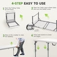 thumbnail image 3 of 4-Fit Folding Table - Dual-Height Adjustable, Sturdy 400-lb Rating. Portable Foldable Design for Indoor/Outdoor, Camping & Parties,2-Pack, 3 of 7