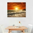 thumbnail image 2 of GOSMITH Sunset Ocean Beach Seascape Modern Wall Art Poster Landscape Canvas Posters and Prints Bedroom Paintings Decorative Picture for Home Living Room Decor, 2 of 4