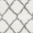 thumbnail image 4 of SAFAVIEH Indie Careen Geometric Polyester Shag Area Rug, Ivory/Grey, 3' x 5', 4 of 5