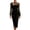 Black 05, variant on Solid Mesh Long Sleeve Bodycon Midi Dresses for Women, Sheer Mesh Splice Elegant Party Cocktail Dress