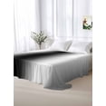 thumbnail image 5 of Black Grey White Full Size Flat Sheet, Wrinkleproof & Fadeproof Cooling Flat Bed Sheet Only, Farmhouse Ombre Color Modern Simple Breathable Soft Bedding Top Sheets 81 x 96 Inches, 5 of 8