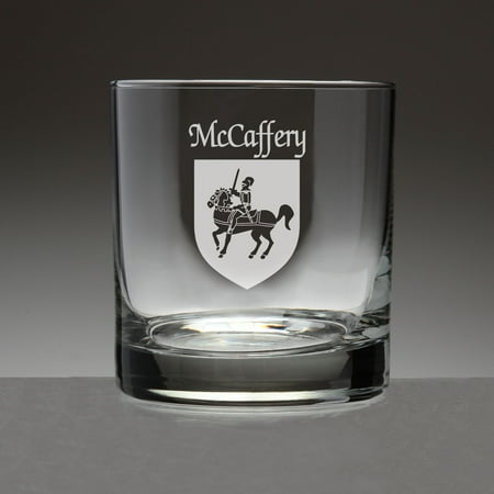 

McCaffery Irish Coat of Arms Tumbler Glasses - Set of 4 (Sand Etched)