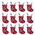 thumbnail image 1 of Bolsa de cubiertos con calcetín navideño, juego de cubiertos con calcetín navideño, suministros de decoración para mesa de fiesta de Navidad, 12 Uds., 1 of 5