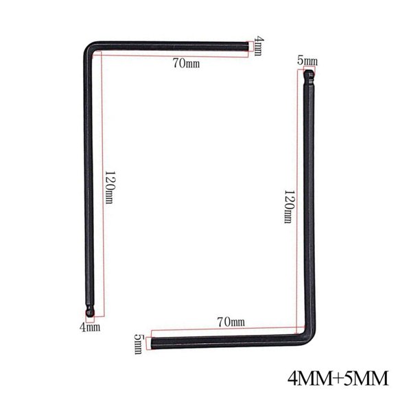 Lefu 4mm 5mm Ball End Guitar Truss Rod Tool Allen Wrench for Martin Acoustic Guitar