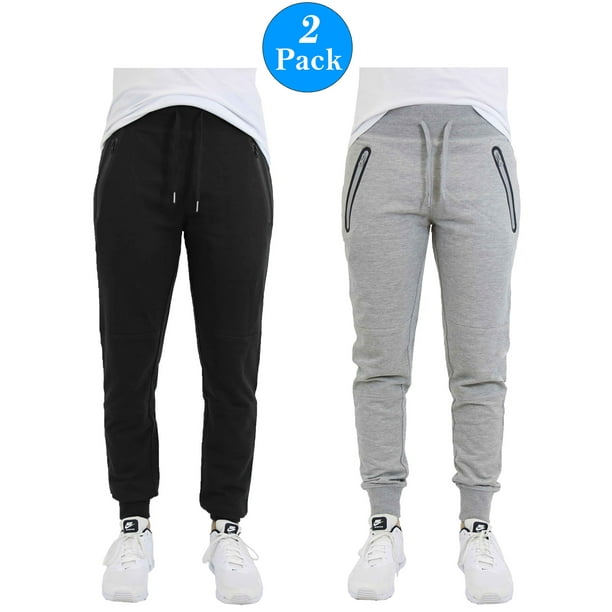 GBH - Men's Jogger Sweatpants With Zipper Pockets (2-Pack) - Walmart ...