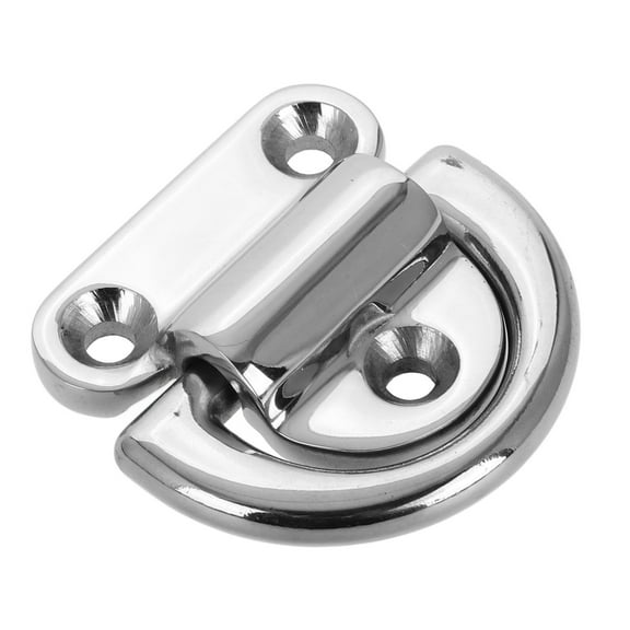Masteelf Stainless Steel Folding Pad Eye Folding Pad Eye D Ring Tie Down Marine Part Trailer D Rings Boat Tie Down Ring Pad Eye For Boat Rv Trucks Camper Van