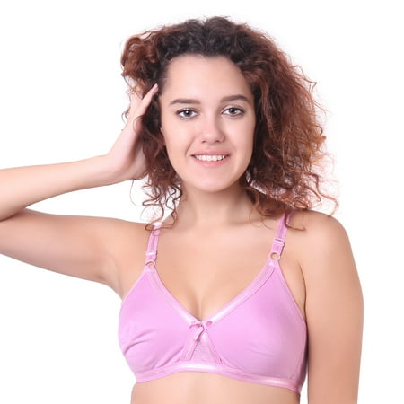 

Women s Full Coverage Non Padded Semaless T-Shirt Bra Comfortable Push Lingerie B C and D Cup Bra Pink