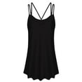 thumbnail image 4 of Vedolay Going Out Tops Womens Tank Tops V Neck Waffle Knit Summer Casual Sleeveless Loose Tee Shirts,Black S, 4 of 5
