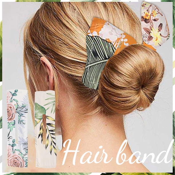 Fiudx Accesorios para El Cabello Franceses, Diademas Ligeras con Estampado de Donuts, Tela Suave y Cómoda, Fáciles de Lavar y Transportar, Ideales para Salidas Deportivas y Fiestas, Accesorios Elegan